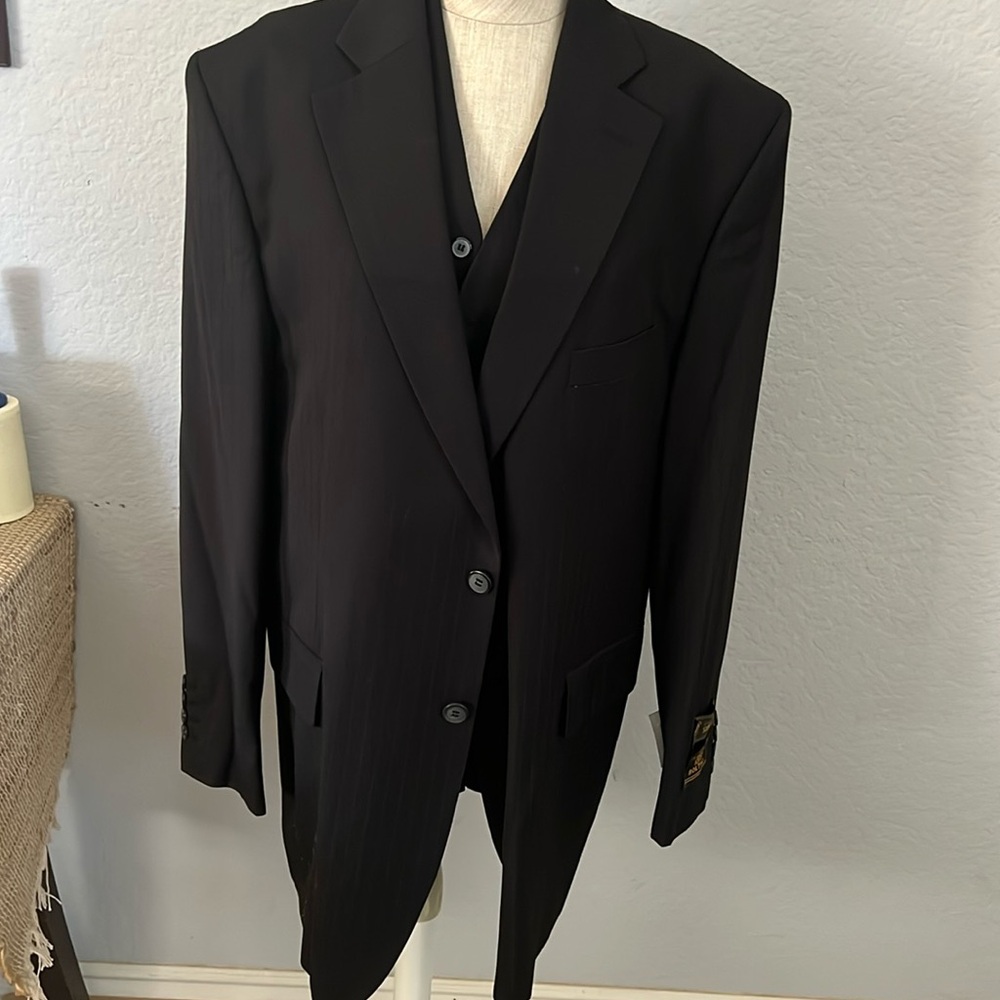 3 peace, men’s black  suit
